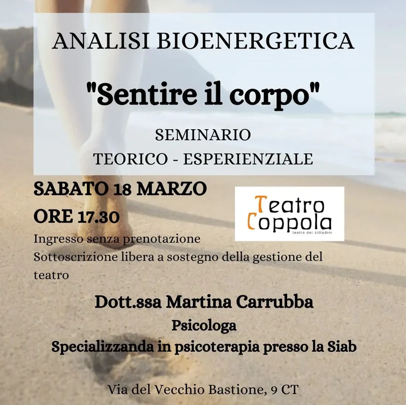 Locandina del seminario «Sentire il corpo», 18 marzo 2023